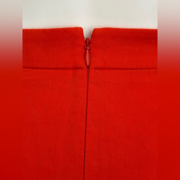J Crew Red With Gold Sailor Buttons Sz 12. High waist. Zipper In Back. - Picture 7 of 10